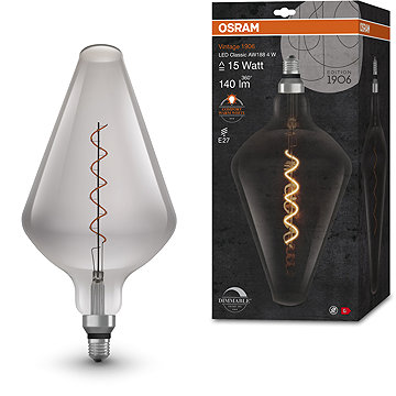 

OSRAM kouřová stmívatelná LED žárovka E27 4 W VINTAGE CONE, teplá bílá
