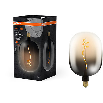 

OSRAM kouřová LED žárovka oválná E27 4.5W VINTAGE, teplá bílá