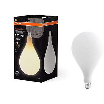 

OSRAM matná LED žárovka E27 7.3W VINTAGE BIG GRAPE, teplá bílá