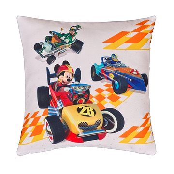 

4sleep Dětský povlak na polštářek 38 × 38 cm, Mickey a kamarádi závodí