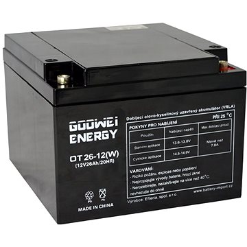 GOOWEI ENERGY OTL26-12, baterie 12V, 26Ah, DEEP CYCLE