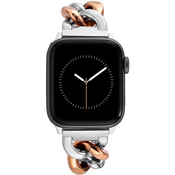 

Anne Klein Řemínek řetízkový pro Apple Watch Watch 38mm / 40mm / 41mm stříbrný/zlatý
