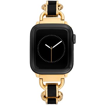 

Anne Klein Řemínek černý smalt pro Apple Watch 38mm / 40mm / 41mm zlatý