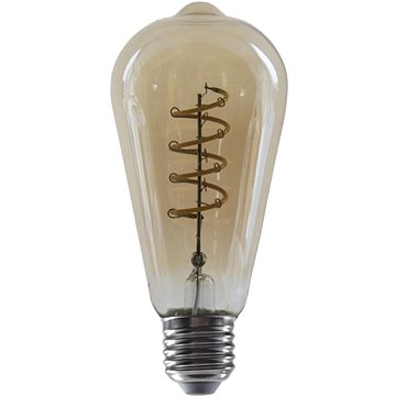 

LED Spiral Filament žárovka Amber ST64 4W/230V/E27/1800K/270Lm/360°/Dim