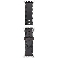 Eternico Leather Band 2 pro Apple Watch 42mm / 44mm / 45mm šedý - Řemínek