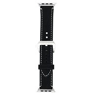 Eternico Leather Band 2 pro Apple Watch 42mm / 44mm / 45mm černý - Řemínek