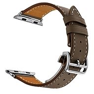 Eternico Leather Strap pro Apple Watch 42mm / 44mm / 45mm tmavě hnědý - Řemínek