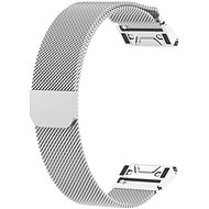 Eternico Elegance Milanese Band Steel Silver Buckle pro Garmin QuickFit 20mm stříbrný - Řemínek