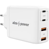Nabíječka do sítě AlzaPower G300 GaN Fast Charge 100W bílá