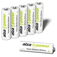 Jednorázová baterie AlzaPower Super Alkaline LR6 (AA) 6ks v eko-boxu