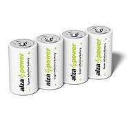 Jednorázová baterie AlzaPower Super Alkaline LR14 (C) 4ks v eko-boxu - Jednorázová baterie