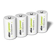 Jednorázová baterie AlzaPower Super Alkaline LR20 (D) 4ks v eko-boxu