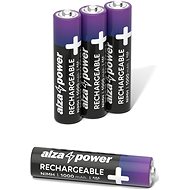 Nabíjecí baterie AlzaPower Rechargeable HR03 (AAA) 1000 mAh 4ks v eko-boxu