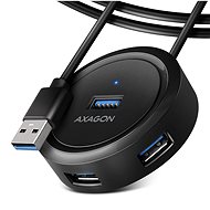 AXAGON HUE-P1AL ROUND Hub, USB-C 5Gbps, 4x USB-A, micro USB power IN, USB-A cable 1.2 m - USB Hub