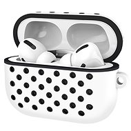 AlzaGuard Silicon Polkadot Case pro AirPods Pro bílo černé - Pouzdro na sluchátka