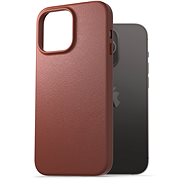AlzaGuard Genuine Leather Case for iPhone 14 Pro Max brown - Phone Cover
