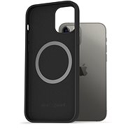 AlzaGuard Magnetic Silicone Case pro iPhone 12 / 12 Pro černé - Kryt na mobil
