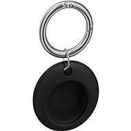 AirTag klíčenka AlzaGuard Circle Silicone Keychain pro AirTag černá
