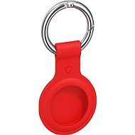 AlzaGuard Silicone Keychain pro Airtag červená - AirTag klíčenka