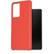 Kryt na mobil AlzaGuard Premium Liquid Silicone Case pro Samsung Galaxy S21 Ultra 5G červené