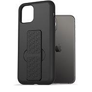 AlzaGuard Liquid Silicone Case with Stand for iPhone 11 Pro Black - Phone Cover
