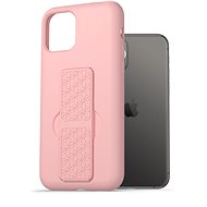 AlzaGuard Liquid Silicone Case with Stand pro iPhone 11 Pro růžové - Kryt na mobil