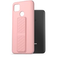 Kryt na mobil AlzaGuard Liquid Silicone Case with Stand pro Xiaomi Redmi 9C růžové