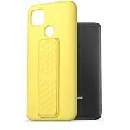 Kryt na mobil AlzaGuard Liquid Silicone Case with Stand pro Xiaomi Redmi 9C žluté - Kryt na mobil
