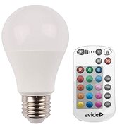 AVIDE Chytrá LED žárovka E27 9,7W RGB+W, stmívatelná, s dálkovým ovládáním, ekv. 60W, 3 roky