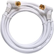 Mascom satelitní kabel 7777-015, úhlové konektory F 1,5m - Koaxiální kabel
