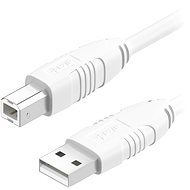 Datový kabel AlzaPower LinkCore USB A-B 1m bílý - Datový kabel