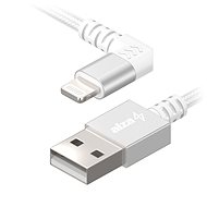 Datový kabel AlzaPower 90Core Lightning MFi 1m stříbrný - Datový kabel