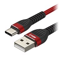 Datový kabel AlzaPower CompactCore USB-C 1m červený - Datový kabel