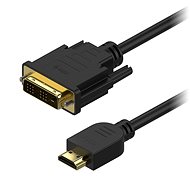 Video kabel AlzaPower DVI-D na HDMI Single Link propojovací 1m