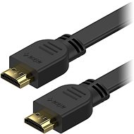 AlzaPower Flat HDMI 1.4 High Speed 4K 1.5m černý - Video kabel