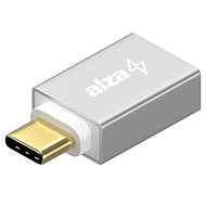 Redukce AlzaPower OTG USB-C (M) na USB-A 3.0 (F) stříbrná