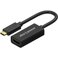 AlzaPower USB-C (M) na HDMI 2.0 4K 60Hz (F) 0.1m matná černá - Redukce