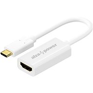 AlzaPower USB-C (M) na HDMI 2.0 4K 60Hz (F) 0.1m bílá - Redukce
