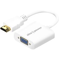 AlzaPower HDMI (M) na VGA (F) 0.1m bílá - Redukce