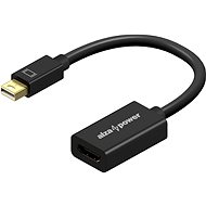 AlzaPower Core Mini DisplayPort (M) na HDMI 4K 30Hz (F) černá - Redukce