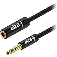 Audio kabel AlzaPower AluCore Audio 3.5mm Jack (M) to 3.5mm Jack (F) 1m černý - Audio kabel