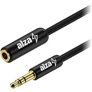 AlzaPower AluCore Audio 3.5mm Jack (M) to 3.5mm Jack (F) 5m černý - Audio kabel