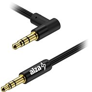 Audio kabel AlzaPower 90Core Audio 3.5mm Jack (M) to 3.5mm Jack 90° (M) 1m černý