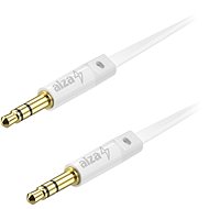 Audio kabel AlzaPower FlatCore Audio 3.5mm Jack (M) to 3.5mm Jack (M) 1.5m bílý