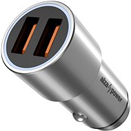 AlzaPower Car Charger, X520 Fast Charge, Silver - Car Charger