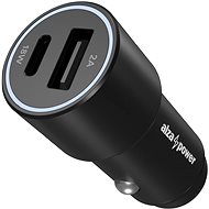 AlzaPower Car Charger P520 USB + USB-C Power Delivery, Black - Car Charger