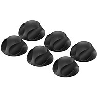 Cable Organiser AlzaPower Cable Clips, 6pcs, Black