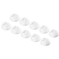 Cable Organiser AlzaPower Small Cable Clips, 10pcs, White