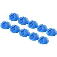 Cable Organiser AlzaPower Small Cable Clips, 10pcs, Blue