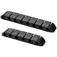 Organizér kabelů AlzaPower Long Cable Clips 2 pcs černé - Organizér kabelů
